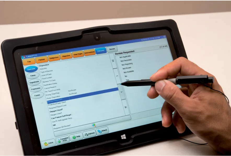 Figure 8.4   A typical electronic tablet used for documenting patient care.