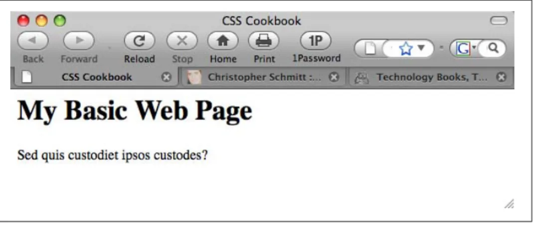 Figure 1-1. The default rendering of a basic HTML web page