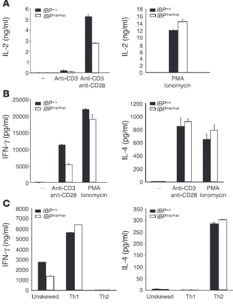 Figure IBP regulates T cell effector function.