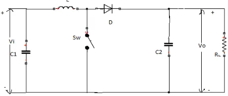 Fig.3 Equivalent circuit of boost converter 