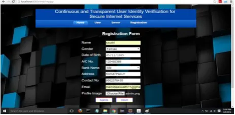 Fig 2 New User Registration Form  