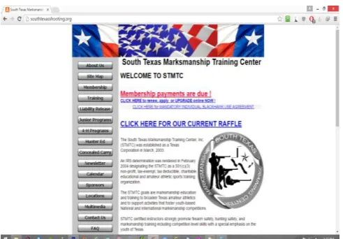 Fig -1 : Original http://www.southtexasshooting.org Website  