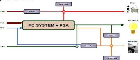 Figure Error! Bookmark not defined. Layout of Fuel cell arrangement 