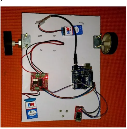 Fig. -20: Android phone controlled bluetooth robot 