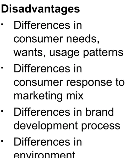 Table 21.2  Global Marketing
