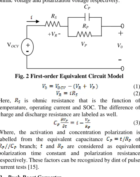 Fig. 2 First-order Equivalent Circuit Model 