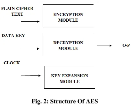 Fig. 2: Structure Of AES 