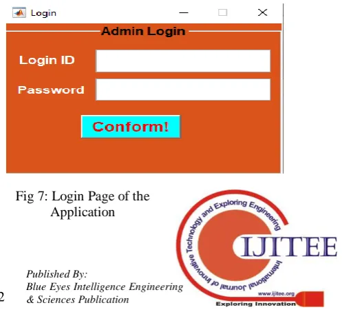 Fig 7: Login Page of the Application 