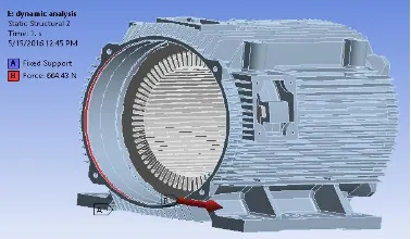 Fig-11  Gives the loading point and boundary condition for dynamic load 