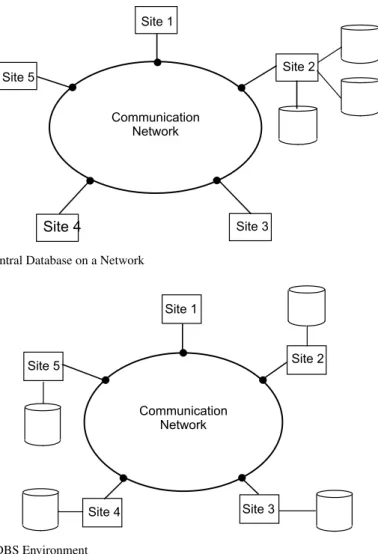 Fig. 1.3 Central Database on a Network