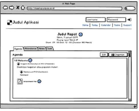 Fig. 3 Design mockup for organizer view 