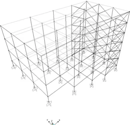 Fig -5: Case 2 (Bracings are provided along X-direction)  