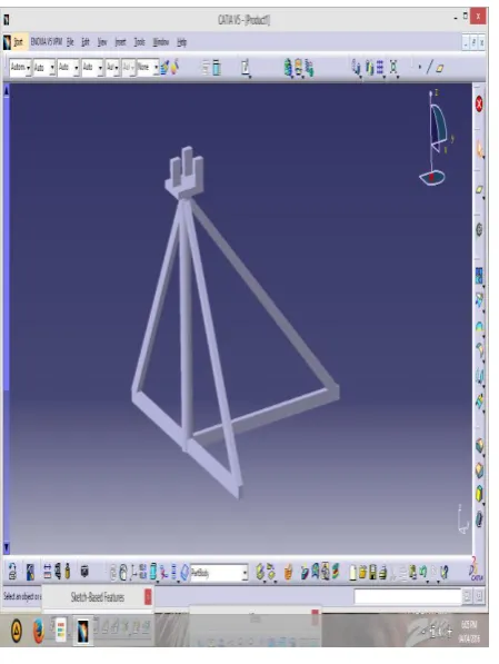 Fig. 9. CATIA DESIGN of our Base frame 