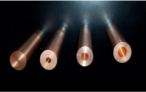 Fig -1.1.1: Solid and drilled Cu electrode   