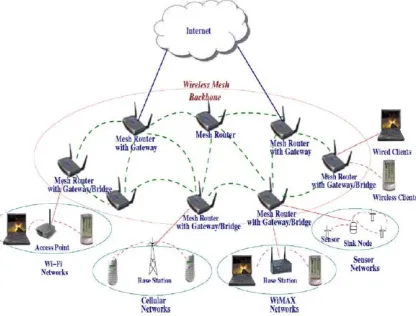Fig. 1 Wireless Mesh Network 