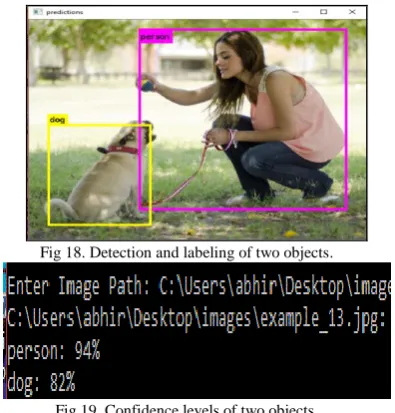 Fig 18. Detection and labeling of two objects. 
