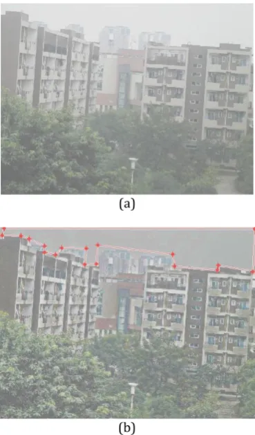 Fig. 4.Fattal’s Method (a) Hazed Image (b) Dehazed Image.   
