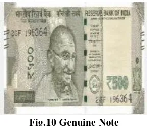 Fig. 9 Genuine Note Identified  