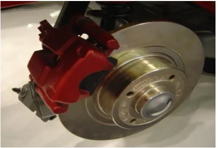 Fig.1, it will raises to surface rust. In order to overcome rusting, the contact area of brake pads are kept clean by regular usage [7]
