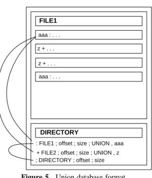 Figure 5. Union database format