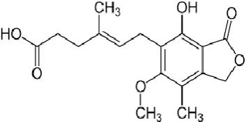 Fig -1 : Structure of Mycophenolic acid    