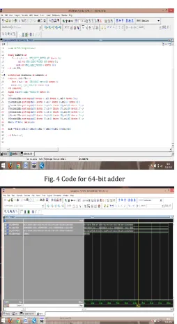 Fig. 4 Code for 64-bit adder 