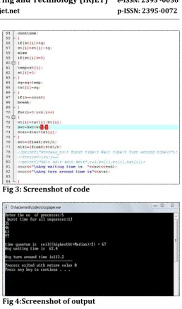 Fig 4:Screenshot of output  