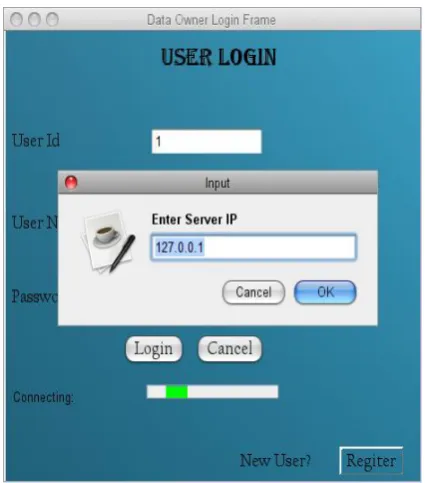 Fig.3.User Login to Cloud Server 