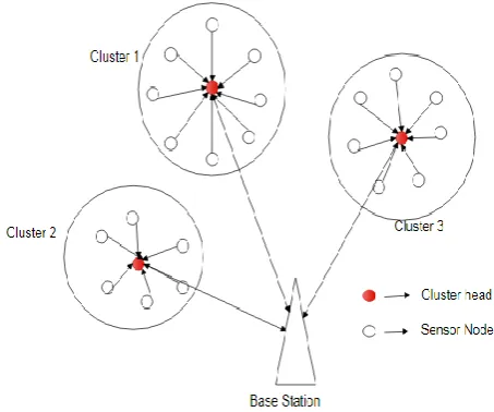 Figure 3: Clustering in WSN 