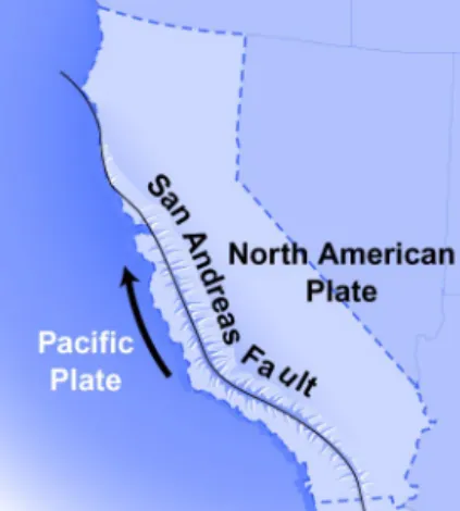 Figure 28.14:  The San Andreas  fault is a transform plate boundary. 