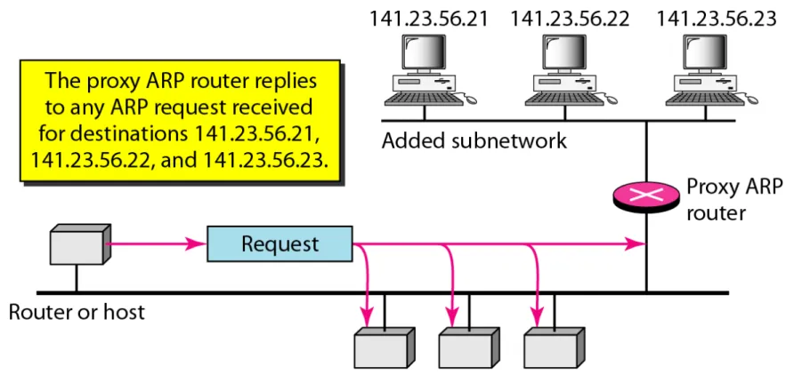Figure 21.6   Proxy ARP