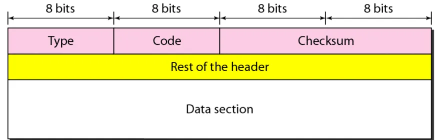 Figure 21.8   General format of ICMP messages