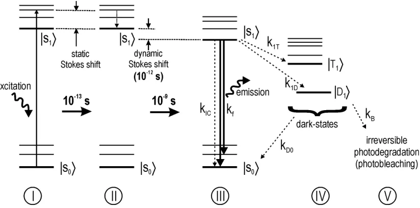 Figure 9: Schematical energy diagram illustrating the basic principles involved in 