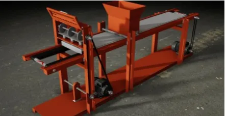 Fig. 1 the prototype of the roofing tiles making machine designed  