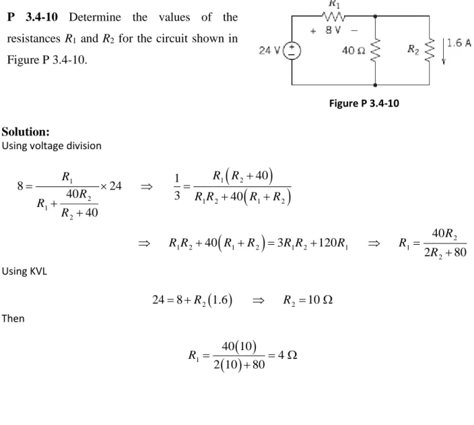 Figure P 3.4-10  Solution: 