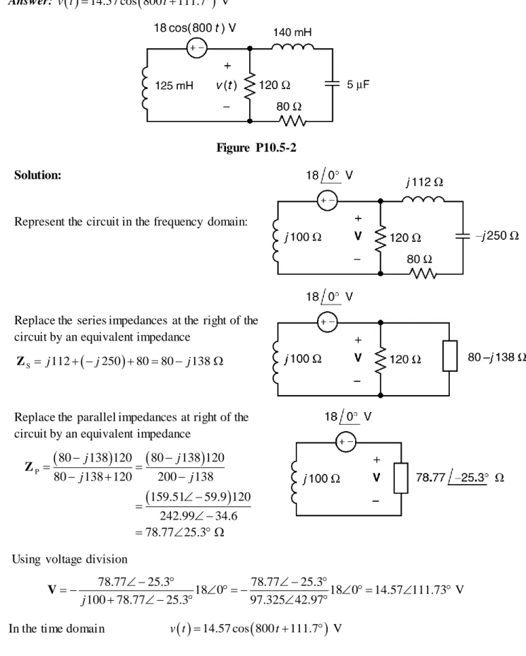 Figure  P10.5-2  Solution: 