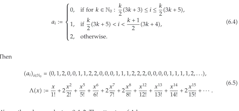 Figure 2 presents the sequencestairways up fromorbit �∥Λ�n�∥�n∈N0 graphically, Figure 3 shows schematically the �Λ�n��n∈N0 and its attractor ω�Λ� in the function space A