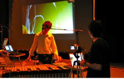 Figure 1.1: A complicated percussion and computer setup.