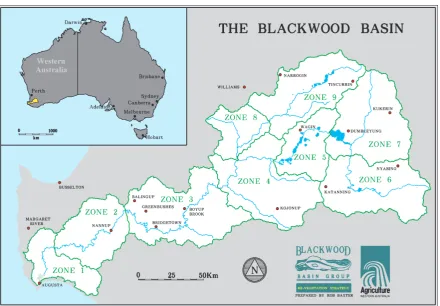 Figure 3: Blackwood Basin showing land type and use zones 