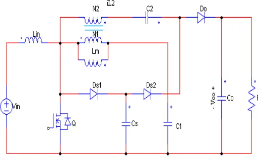 Fig .3: circuit diagram of the high step up converter. 