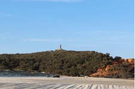Fig. 1. Moreton Island. View of the lighthouse from the eastern beach. 