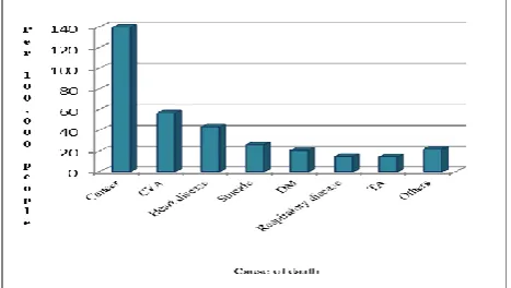 Fig. 3 :  The causes of death in Korea in 2017  