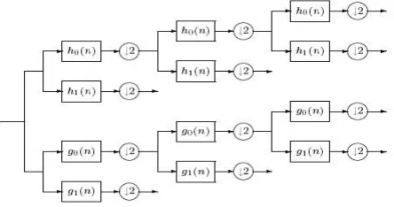 Fig 3: Iterated filter bank for the double-density dual-tree CWT 