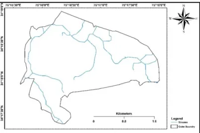 Fig. 7 Drainage map of Sonamarg Resort. 