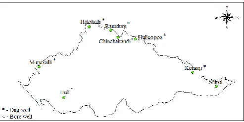Fig -5: Locations of wells in the study area 