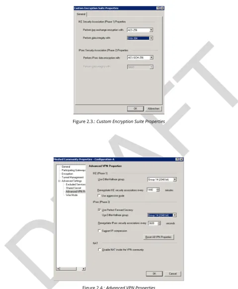 Figure 2.4.: Advanced VPN Properties