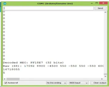Fig. 14 Test result to know the serial data from remoteServos release