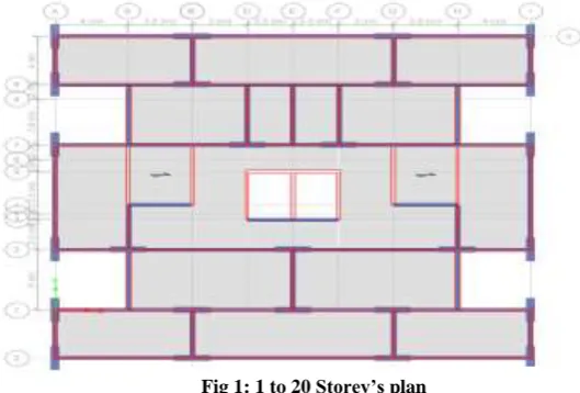 Fig 1: 1 to 20 Storey’s plan 