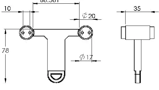 Figure 2.2 shows the 3-D CAD model OF T-bracket created 