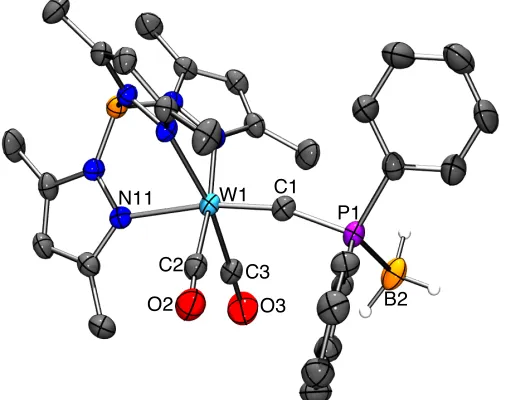 Figure 2.7. Molecular structure of 4 in a crystal of 4·CHCl3 (50% 